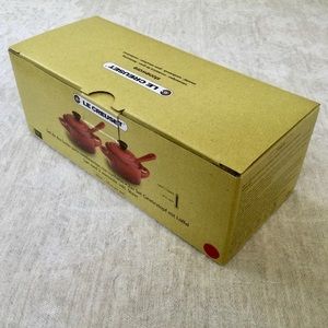 Le Creuset *No Spoons* Cerise Red Mini Condiment Stoneware Pots 3 fl oz / 80 ml